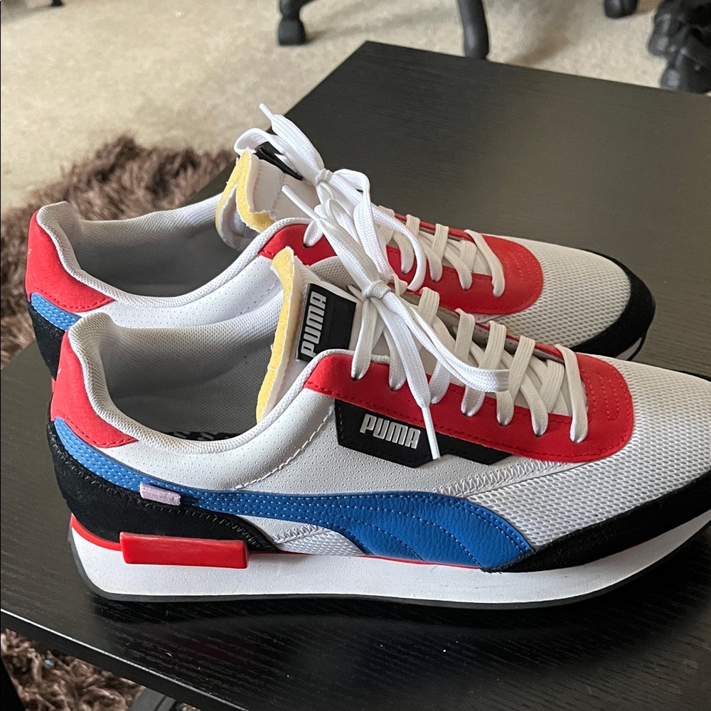 Puma White Red Blue Sneakers